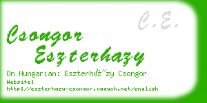 csongor eszterhazy business card